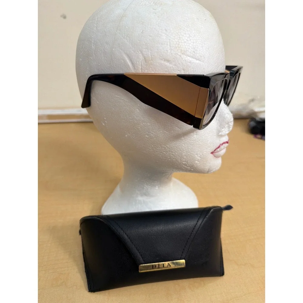 Dita Daedalus Sunglasses Tortoise Gold Square Oversized DTS145-56-02 Luxury